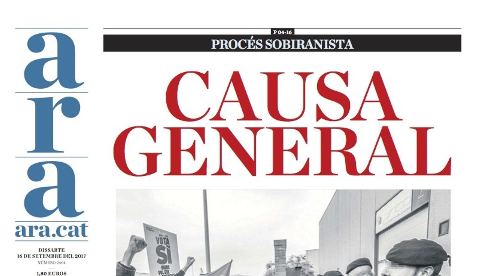 "Causa general", portada de l'ARA