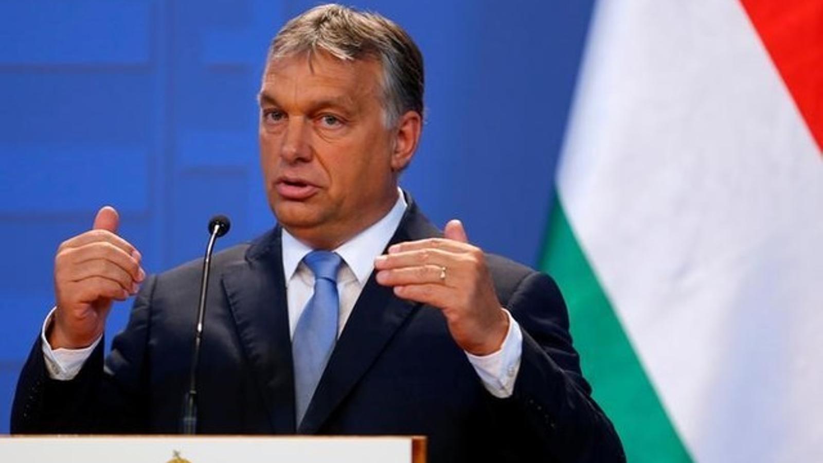 Orbán, en una roda de premsa a Viena. / LAZSLO BALOGH / REUTERS