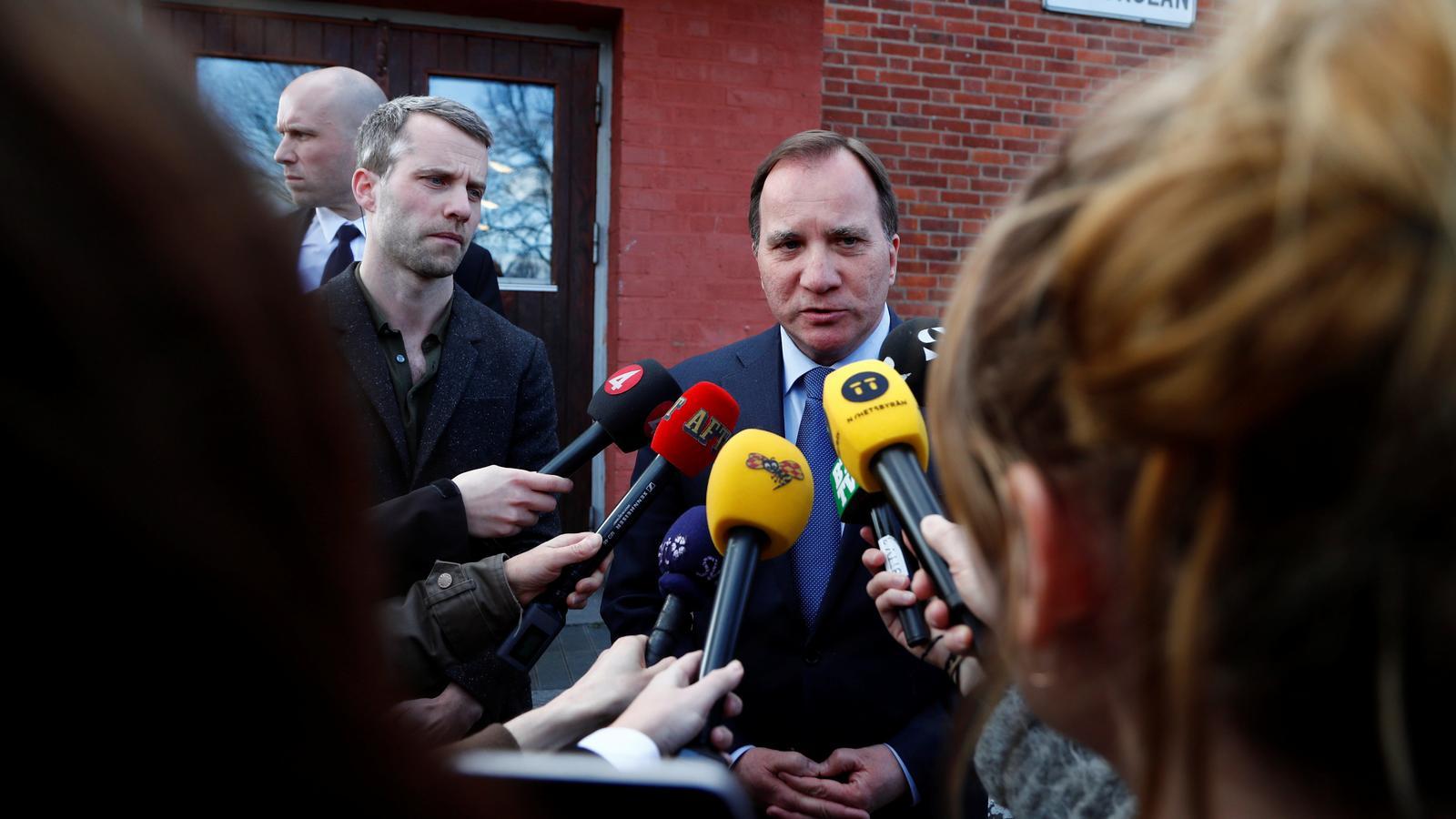 El primer ministre suec, Stefan Lofven, parla després de l'atac d'Estocolm / TT NEWS AGENCY