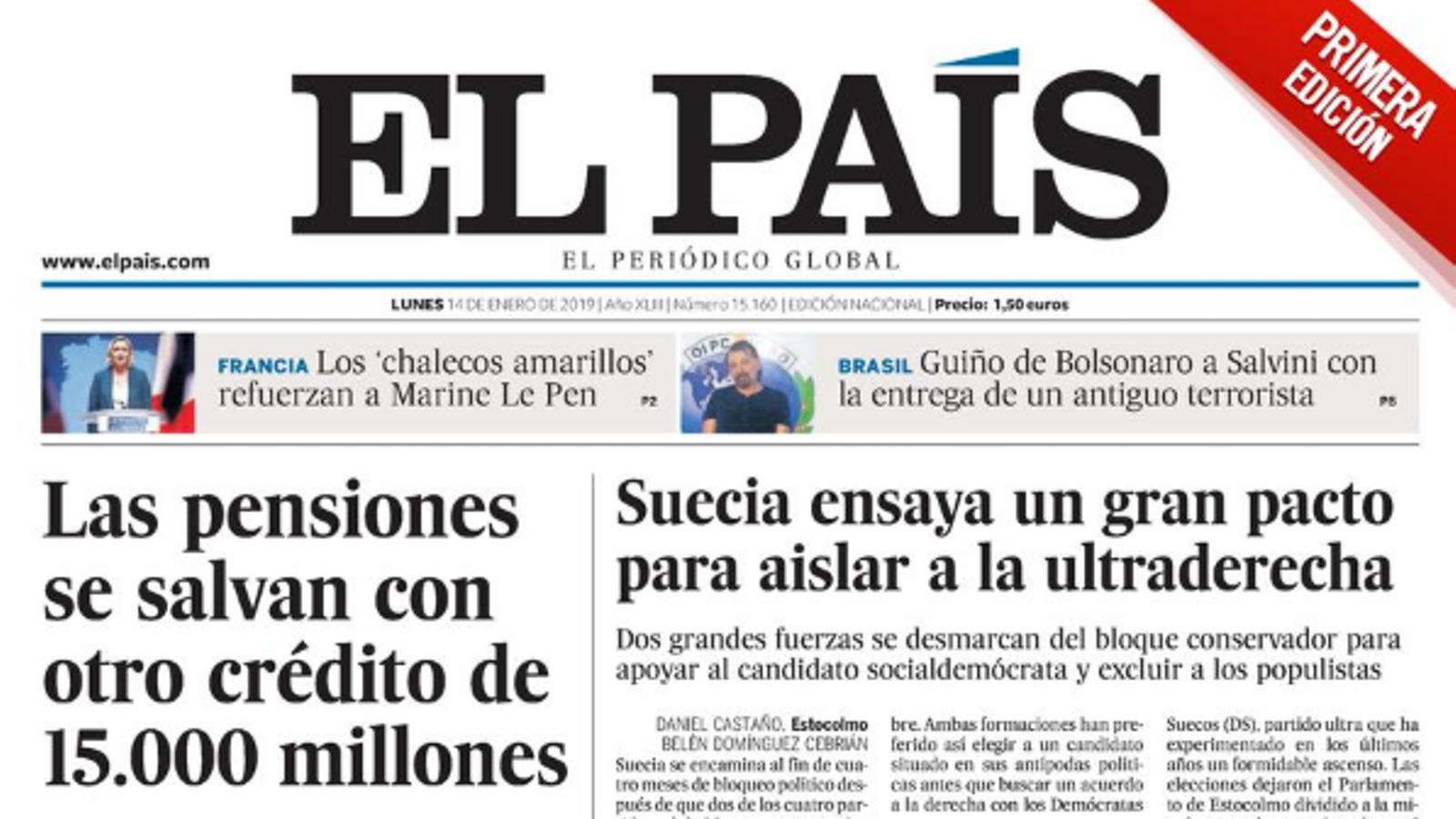 "Malestar al PP per la sintonia de Casado amb Vox", a la portada de 'La Vanguardia'