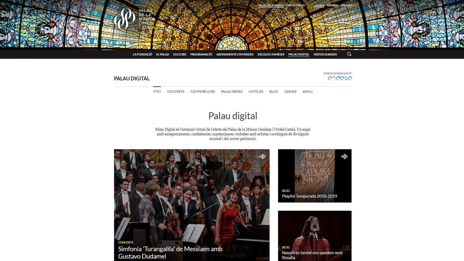 El Palau de la Música obre un nou espai virtual / ARA