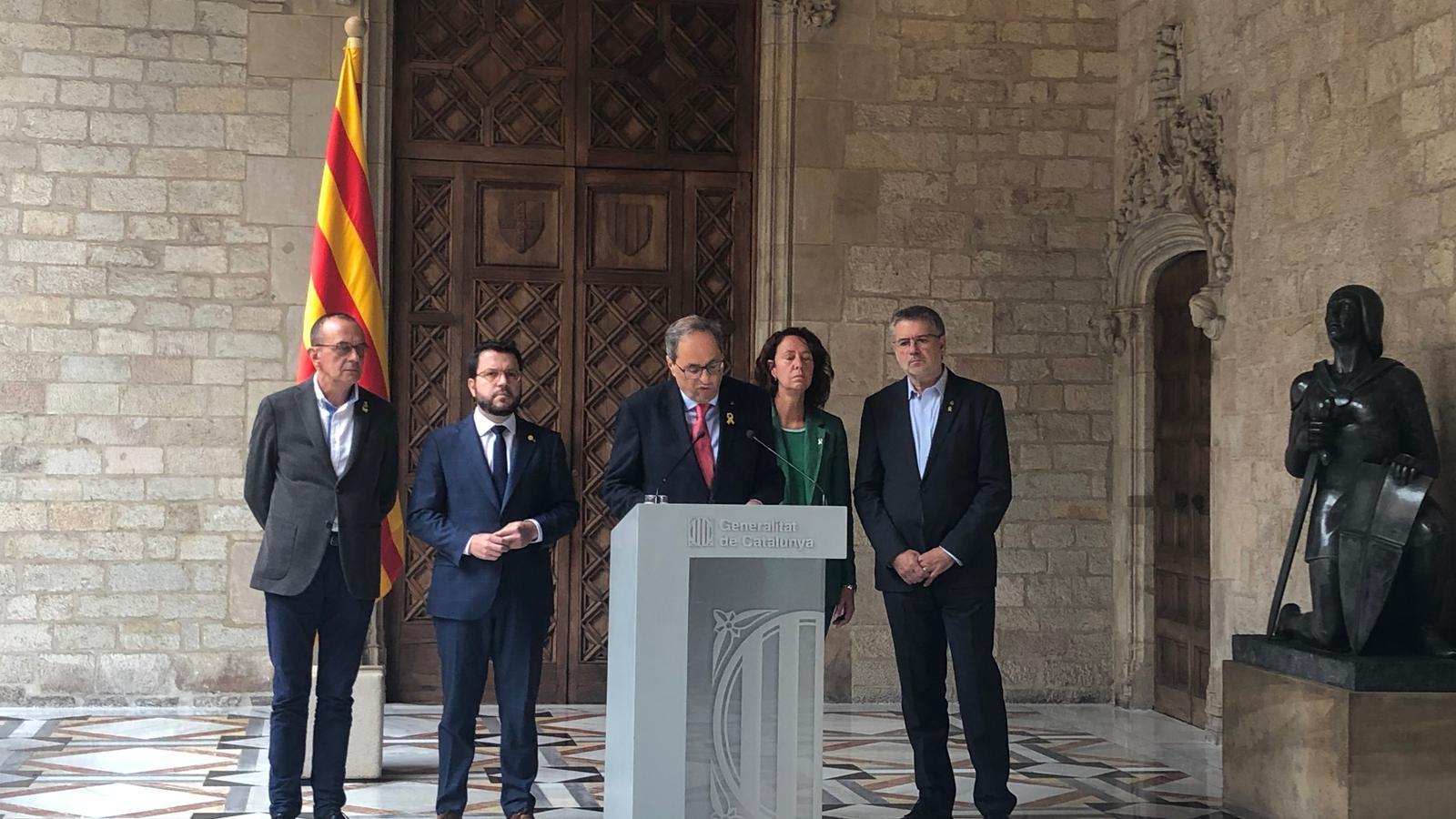 Torra reclama a Sánchez a obrir un diàleg de "forma immediata" per resoldre el conflicte amb Catalunya